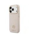 Etui Guess Grained Strass Logo MagSafe do Apple iPhone 17 Pro różowy