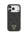 Etui Guess Leather 4G Triangle Strass MagSafe do Apple iPhone 17 Pro czarny