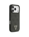 Etui Guess Leather 4G Triangle Strass MagSafe do Apple iPhone 17 Pro czarny
