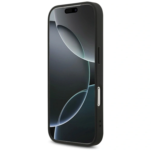 Etui Guess Leather 4G Triangle Strass MagSafe do Apple iPhone 17 Pro czarny