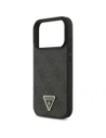 Etui Guess Leather 4G Triangle Strass MagSafe do Apple iPhone 17 Pro czarny