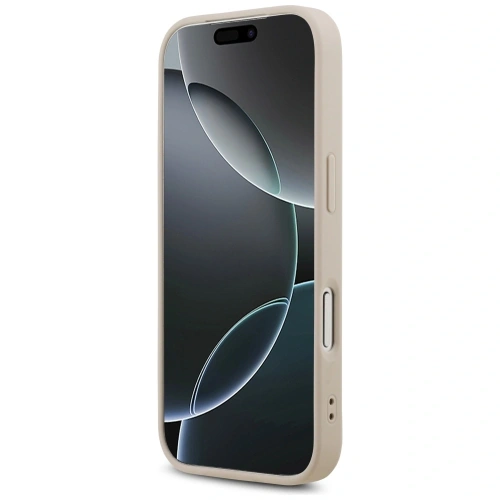 Etui Guess Leather 4G Triangle Strass MagSafe do Apple iPhone 17 Pro różowy