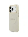 Etui Guess Peony Hot Stamp MagSafe do Apple iPhone 17 Pro beżowy