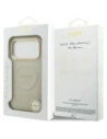 Etui Guess Peony Hot Stamp MagSafe do Apple iPhone 17 Pro beżowy