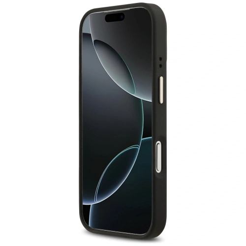 Etui Guess Peony Hot Stamp MagSafe do Apple iPhone 17 Pro czarny