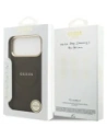 Etui Guess Peony Hot Stamp MagSafe do Apple iPhone 17 Pro Max brązowy