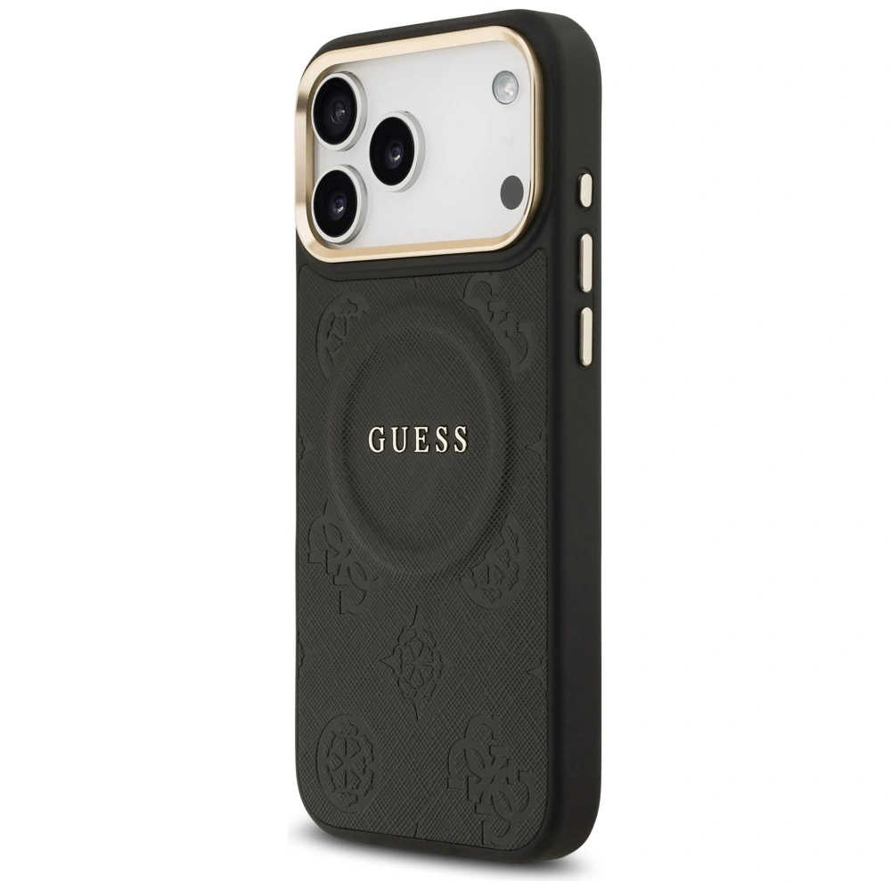 Kryt Guess Peony Hot Stamp MagSafe Apple iPhone 17 Pro Max black