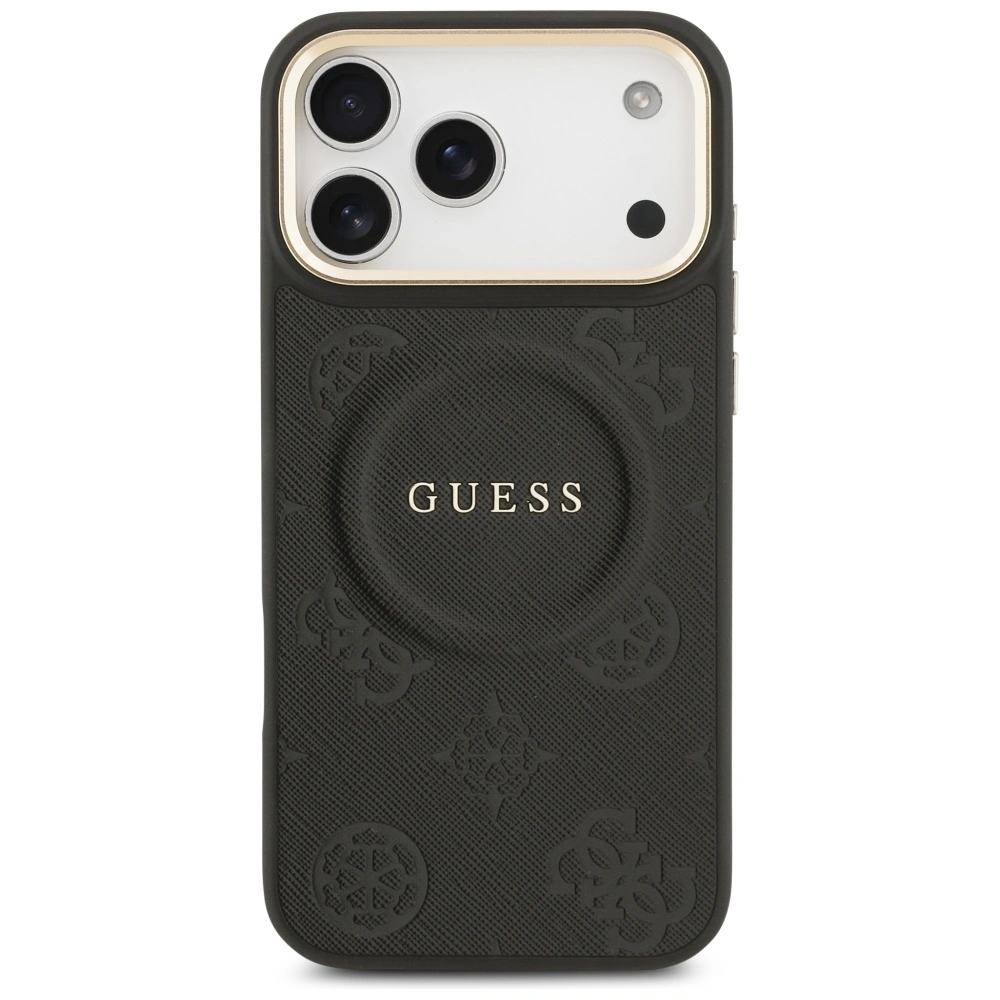 Kryt Guess Peony Hot Stamp MagSafe Apple iPhone 17 Pro Max black