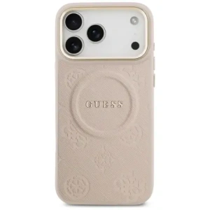 Etui Guess Peony Hot Stamp MagSafe do Apple iPhone 17 Pro Max różowy
