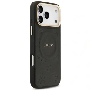 Etui Guess Peony Hot Stamp MagSafe do Apple iPhone 17 Pro Max czarny
