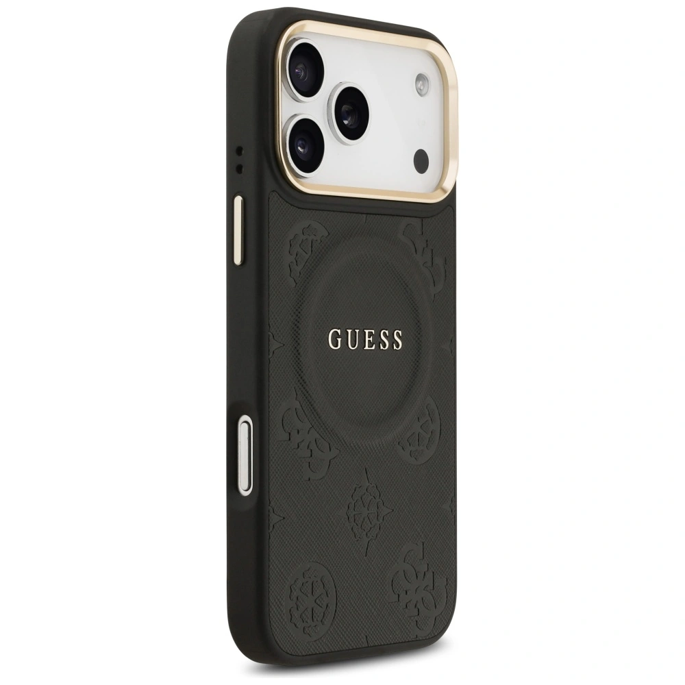 Kryt Guess Peony Hot Stamp MagSafe Apple iPhone 17 Pro Max black