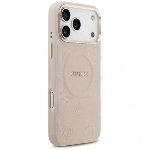 Etui Guess Peony Hot Stamp MagSafe do Apple iPhone 17 Pro Max różowy