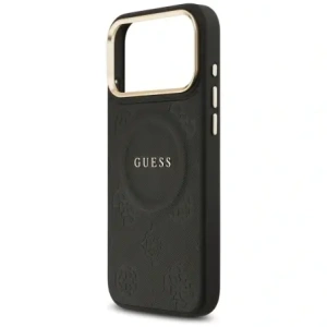 Etui Guess Peony Hot Stamp MagSafe do Apple iPhone 17 Pro Max czarny