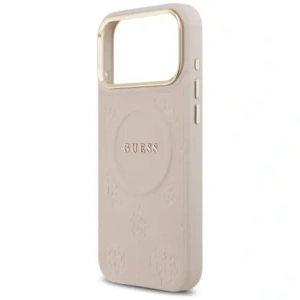 Etui Guess Peony Hot Stamp MagSafe do Apple iPhone 17 Pro Max różowy
