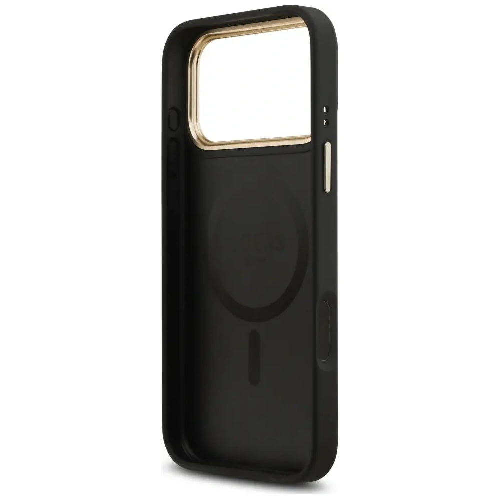 Etui Guess Peony Hot Stamp MagSafe do Apple iPhone 17 Pro Max czarny