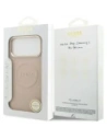 Etui Guess Peony Hot Stamp MagSafe do Apple iPhone 17 Pro Max różowy