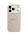 Etui Guess Peony Hot Stamp MagSafe do Apple iPhone 17 Pro różowy