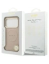 Etui Guess Peony Hot Stamp MagSafe do Apple iPhone 17 Pro różowy
