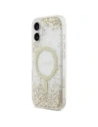 Etui Guess Resin Bottom Glitter MagSafe do Apple iPhone 17 złoty