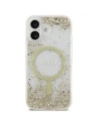 Etui Guess Resin Bottom Glitter MagSafe do Apple iPhone 17 złoty