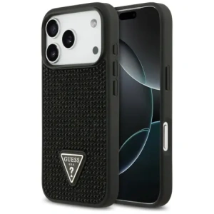 Etui Guess Rhinestone Triangle Logo do Apple iPhone 17 Pro czarny