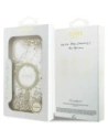Etui Guess Resin Bottom Glitter MagSafe do Apple iPhone 17 złoty