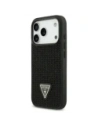 Etui Guess Rhinestone Triangle Logo do Apple iPhone 17 Pro czarny