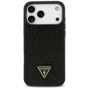 Etui Guess Rhinestone Triangle Logo do Apple iPhone 17 Pro Max czarny