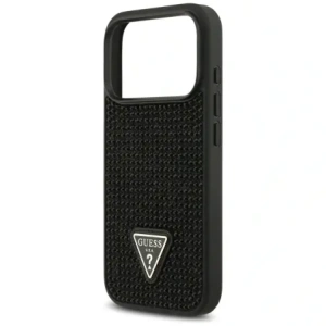 Etui Guess Rhinestone Triangle Logo do Apple iPhone 17 Pro czarny