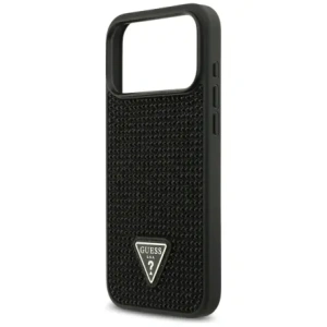 Etui Guess Rhinestone Triangle Logo do Apple iPhone 17 Pro Max czarny