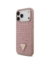 Etui Guess Rhinestone Triangle Logo do Apple iPhone 17 Pro Max różowy