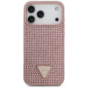 Etui Guess Rhinestone Triangle Logo do Apple iPhone 17 Pro Max różowy