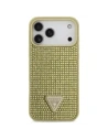 Etui Guess Rhinestone Triangle Logo do Apple iPhone 17 Pro Max złoty