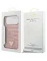 Etui Guess Rhinestone Triangle Logo do Apple iPhone 17 Pro Max różowy
