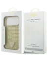 Etui Guess Rhinestone Triangle Logo do Apple iPhone 17 Pro Max złoty