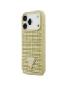 Etui Guess Rhinestone Triangle Logo do Apple iPhone 17 Pro złoty