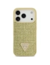 Etui Guess Rhinestone Triangle Logo do Apple iPhone 17 Pro złoty