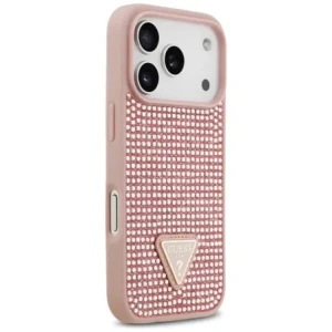 Etui Guess Rhinestone Triangle Logo do Apple iPhone 17 Pro różowy