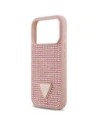 Etui Guess Rhinestone Triangle Logo do Apple iPhone 17 Pro różowy