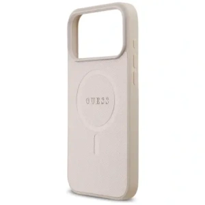 Etui Guess Saffiano Classic Logo MagSafe do Apple iPhone 17 Pro Max różowy