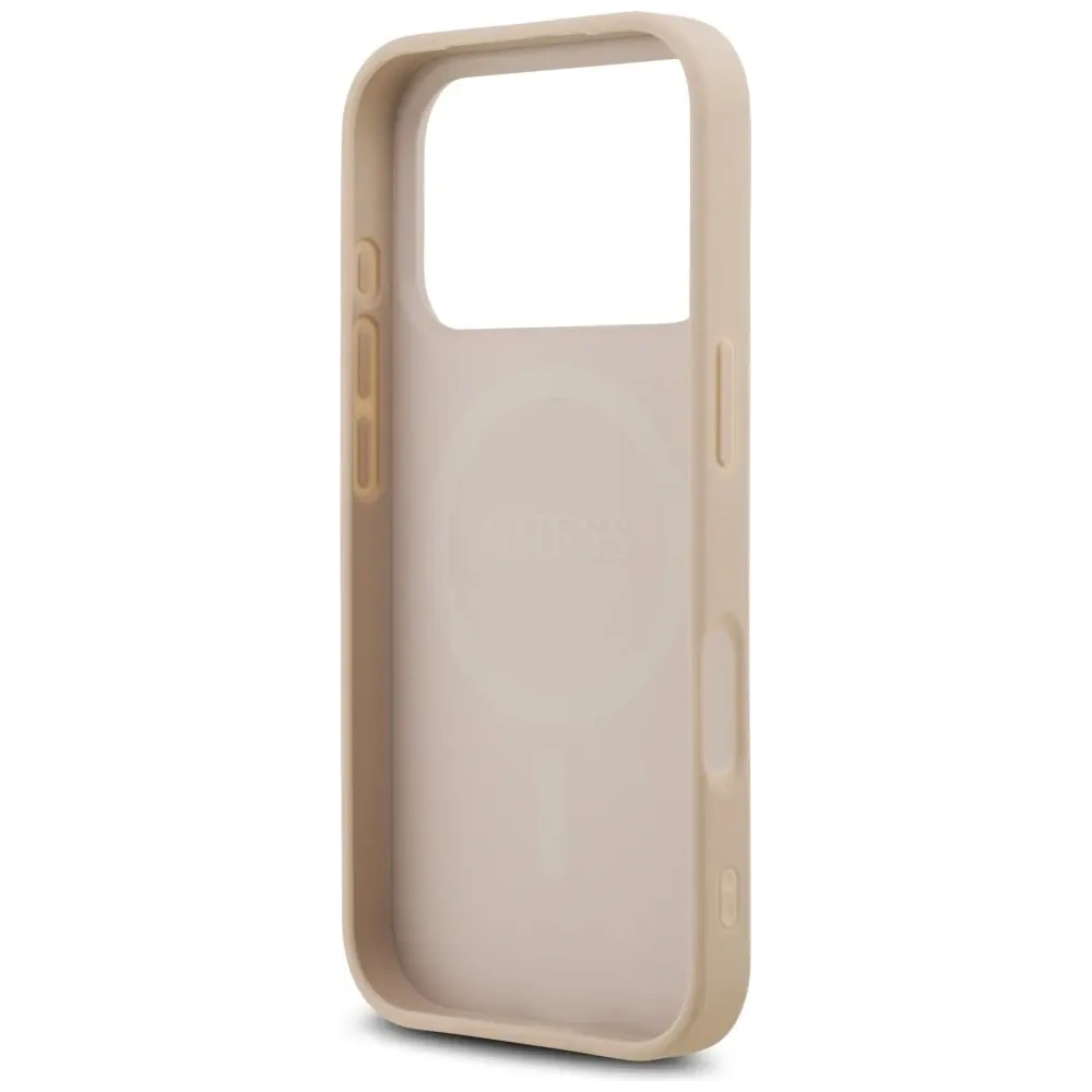 Etui Guess Saffiano Classic Logo MagSafe do Apple iPhone 17 Pro różowy
