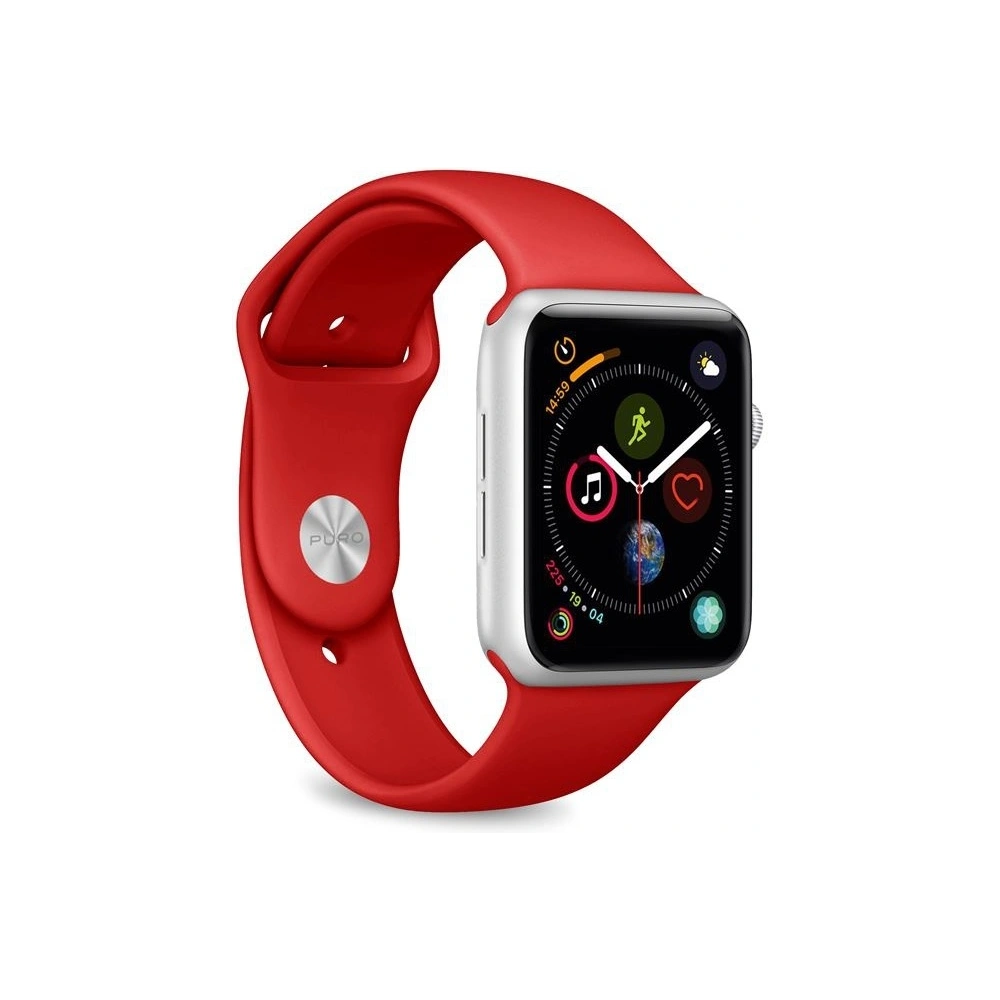 Hurtownia GSM - Elastický pásek PURO ICON Band Apple Watch 4/5/6/7/SE/8/9/Ultra 44/45/49mm (S/M & M/L) (červený) - PUR087RED - {ean13} - Hurt