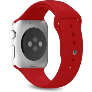 Elastický pásek PURO ICON Band Apple Watch 4/5/6/7/SE/8/9/Ultra 44/45/49mm (S/M & M/L) (červený)