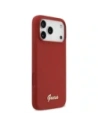 Etui Guess Silicone Script Metal Logo MagSafe do Apple iPhone 17 Pro Max magenta