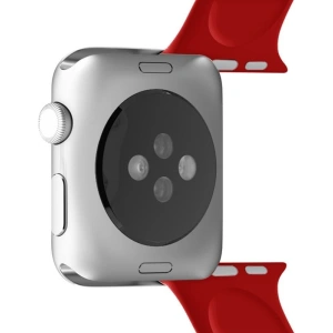 Elastyczny pasek PURO ICON Band Apple Watch 4/5/6/7/SE/8/9/Ultra 44/45/49mm (S/M & M/L) (czerwony)