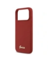 Etui Guess Silicone Script Metal Logo MagSafe do Apple iPhone 17 Pro Max magenta