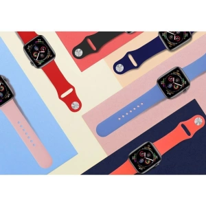 Elastyczny pasek PURO ICON Band Apple Watch 4/5/6/7/SE/8/9/Ultra 44/45/49mm (S/M & M/L) (czerwony)