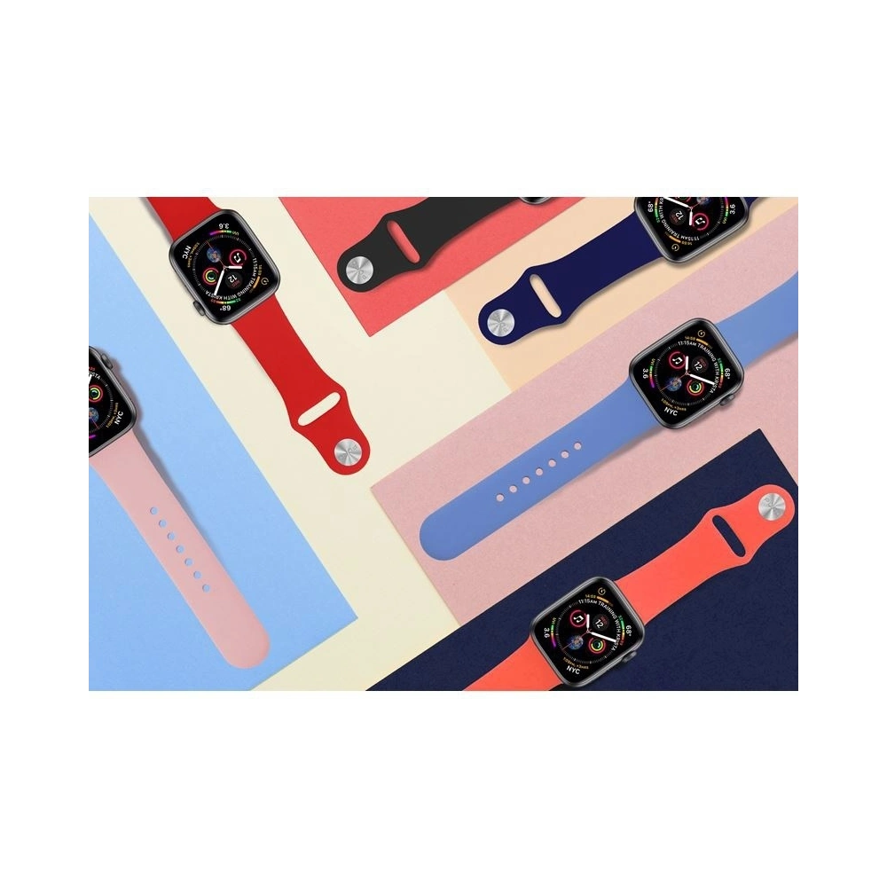 Hurtownia GSM - Elastický pásek PURO ICON Band Apple Watch 4/5/6/7/SE/8/9/Ultra 44/45/49mm (S/M & M/L) (červený) - PUR087RED - {ean13} - Hurt