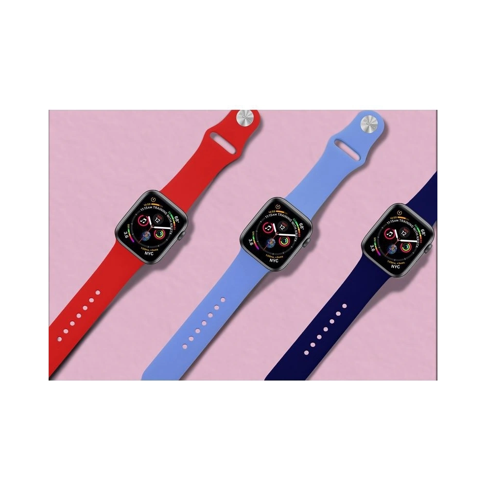 Hurtownia GSM - Elastický pásek PURO ICON Band Apple Watch 4/5/6/7/SE/8/9/Ultra 44/45/49mm (S/M & M/L) (červený) - PUR087RED - {ean13} - Hurt