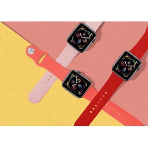 Elastyczny pasek PURO ICON Band Apple Watch 4/5/6/7/SE/8/9/Ultra 44/45/49mm (S/M & M/L) (czerwony)
